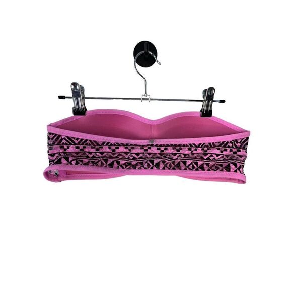 PINK Patterned Strapless Bandeau/Bra - Picture 3 of 3